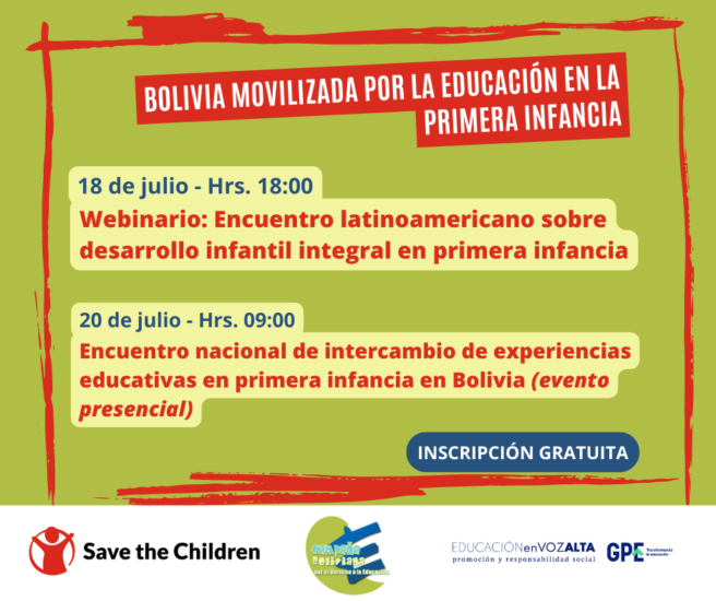 BOLIVIA MOVILIZADA POR LA EDUCACIÓN Y CUIDADOS EN LA PRIMERA INFANCIA
