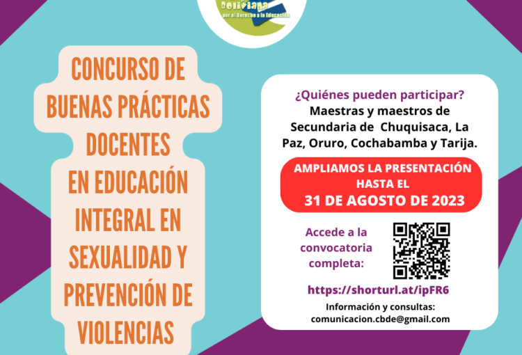 Ampliación plazo para el Concurso de Buenas prácticas docentes en prevención de violencias y EIS