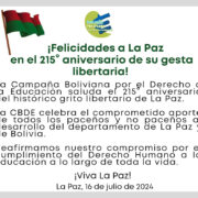 ¡Felicidades a La Paz en el 215° aniversario de su gesta libertaria!